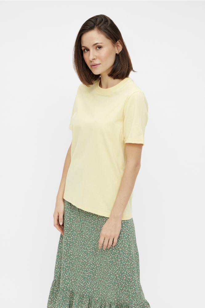 PCRIA SS FOLD UP SOLID TEE JRS NOOS 17086970 PALE BANANA